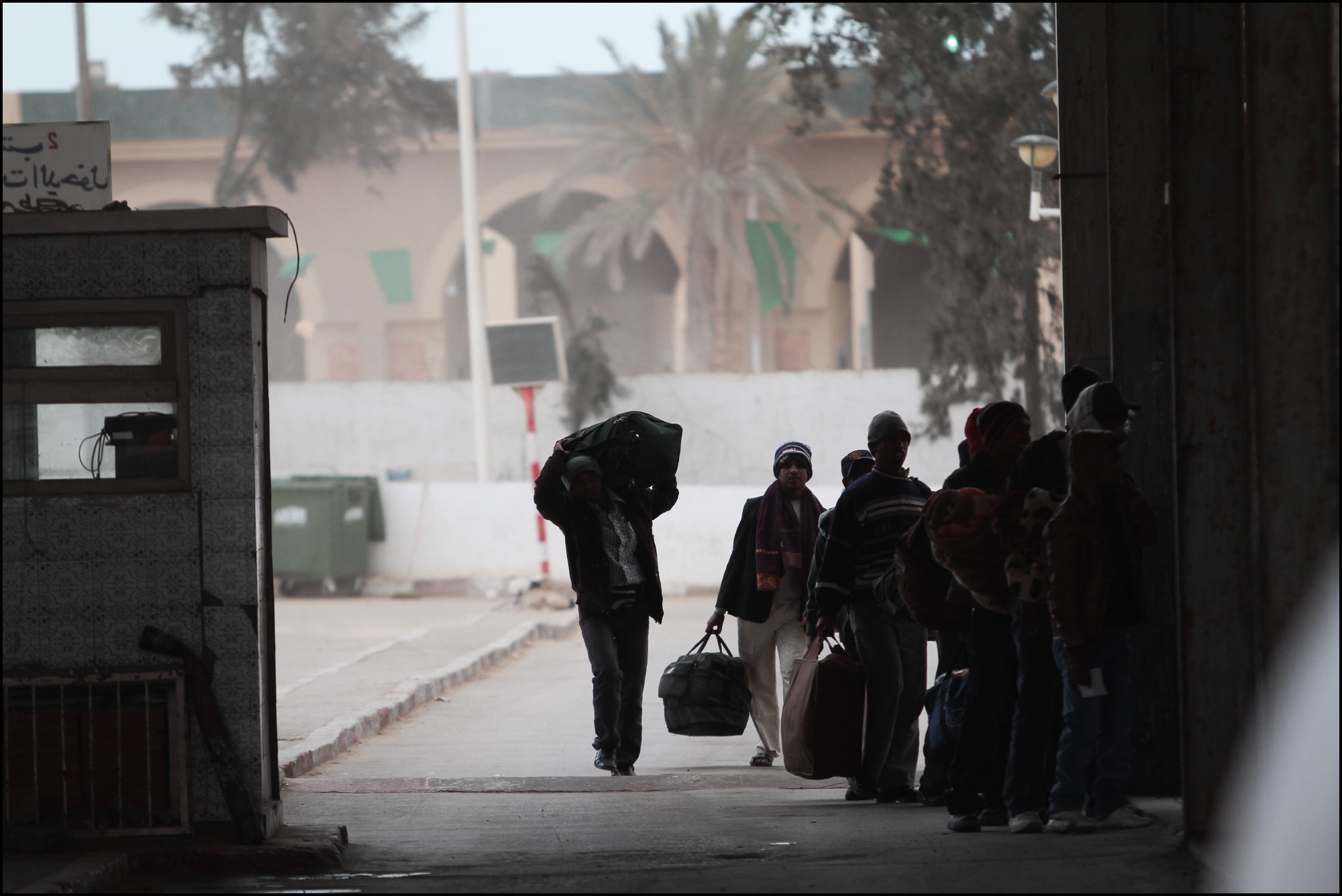 Point de passage de Ras Adjir entre la tunisie et la Libye